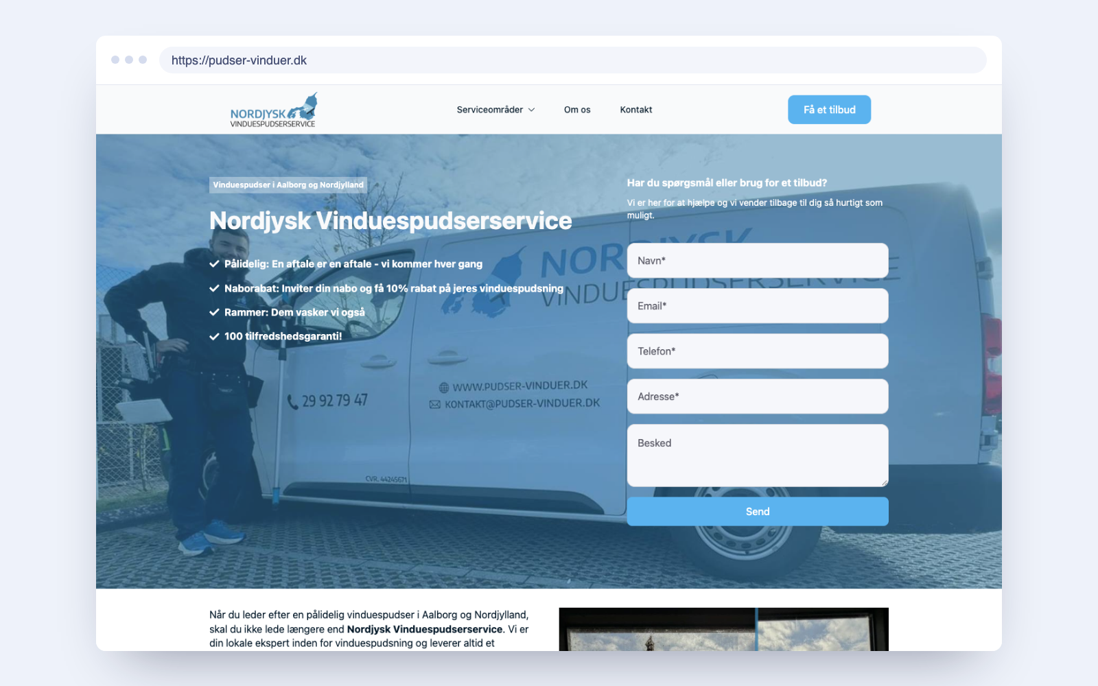 Nordjysk Vinduespudserservice: fra ny virksomhed til nr. 1 i Aalborg